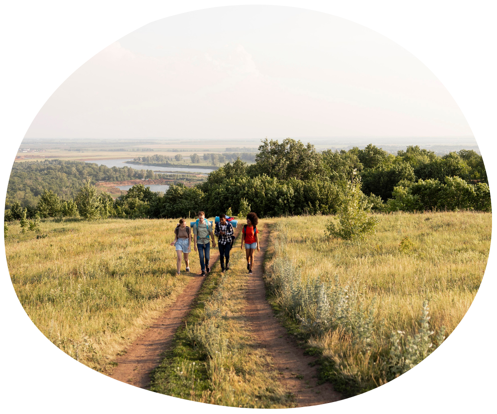 Groepswandeling in de natuur